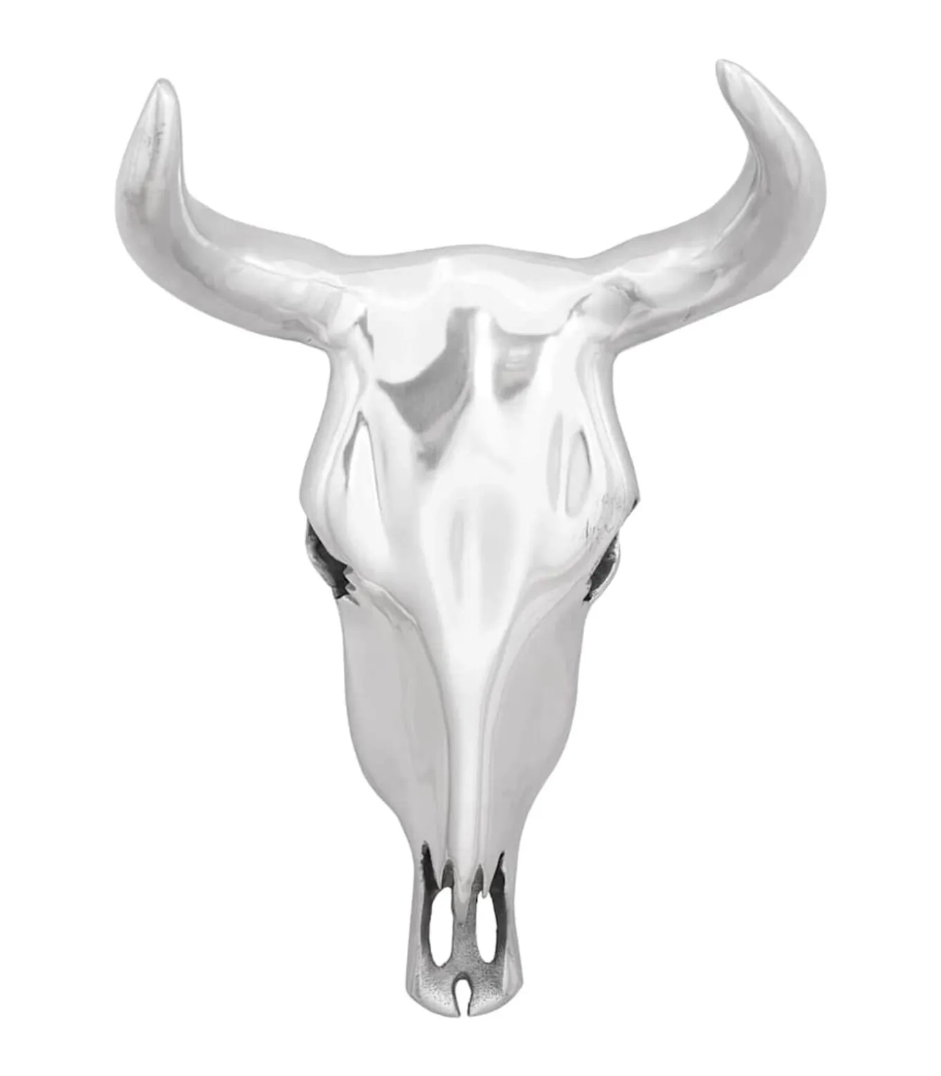 Bullschedel Zilver 34 x 13 x 53 cm Aluminium