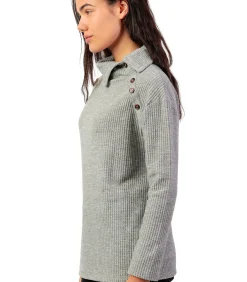 Button-down top met lange mouwen Neck Buttons