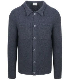 Cardigan Boiled Wool Blauw