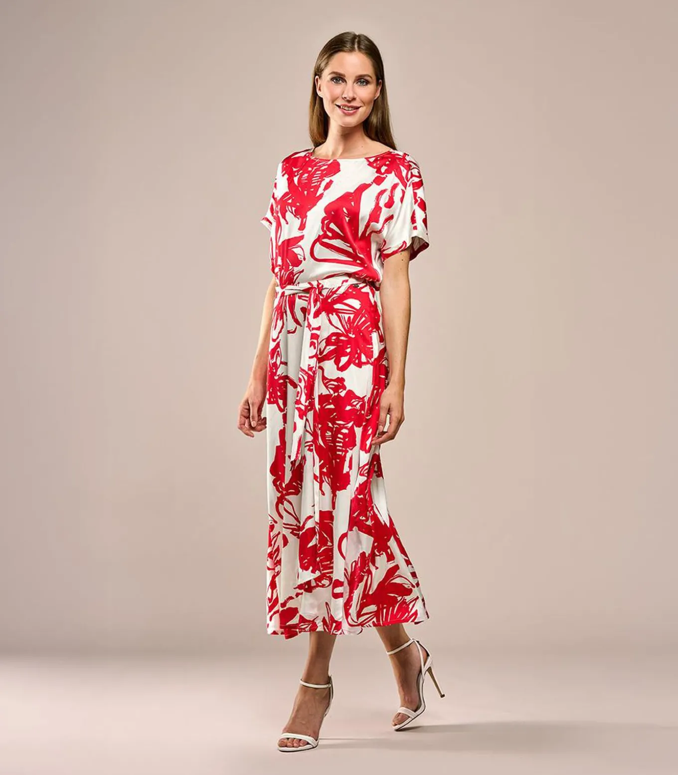 Carissa Print Rok Rood / Wit