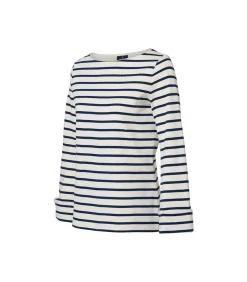 Caroline Tensen Chester Streep Top Ecru / Navy