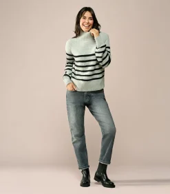 Caroline Tensen Danville Streep Trui Grijs / Zwart