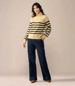 Caroline Tensen Danville Streep Trui Zand/Zwart