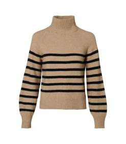 Caroline Tensen Danville Streep Trui Zand/Zwart