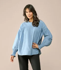 Caroline Tensen Winsley Blouse Licht Blauw