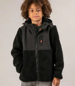 CENTERO - Jas met capuchon en bimateriaal met rits voor jongens