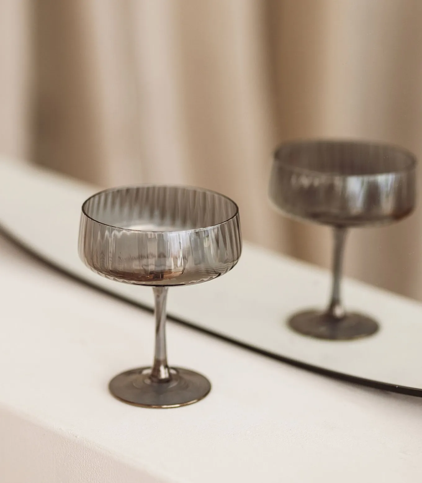 Champagneglas 23cl coupe smoked Ray - set/4