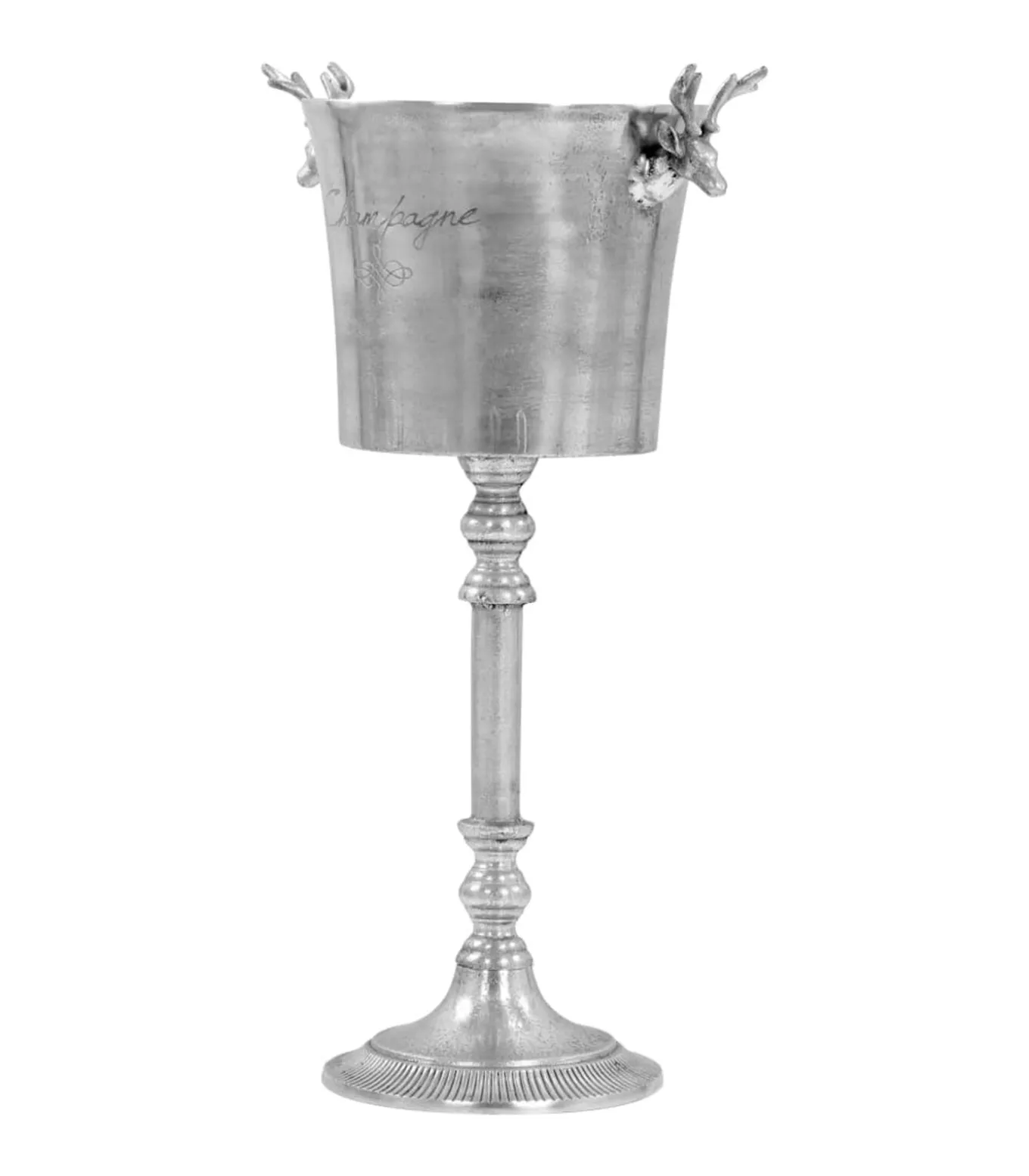 Champagnekoeler 39x29x71 cm massief aluminium zilverkleurig