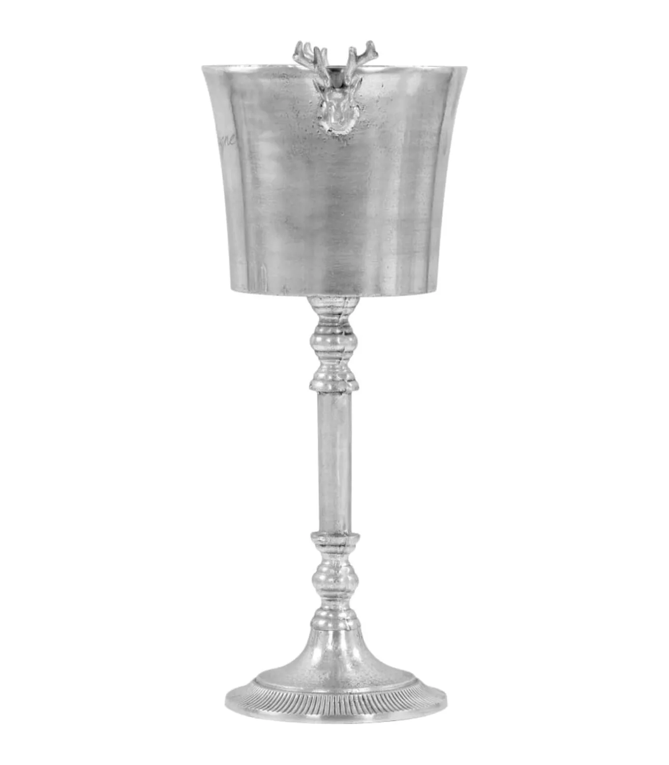 Champagnekoeler 39x29x71 cm massief aluminium zilverkleurig