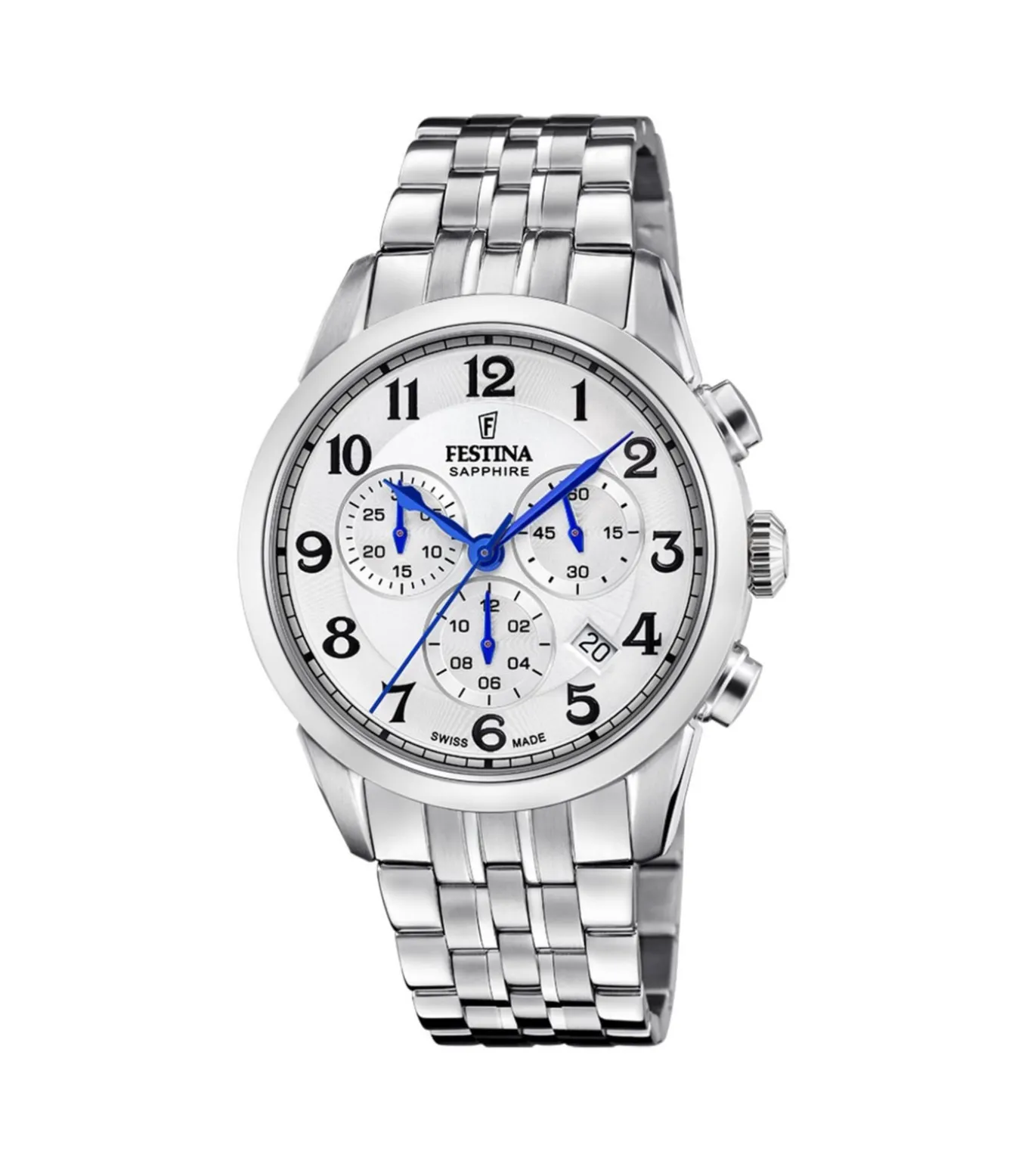 Chronograaf Chrono Swiss Made White