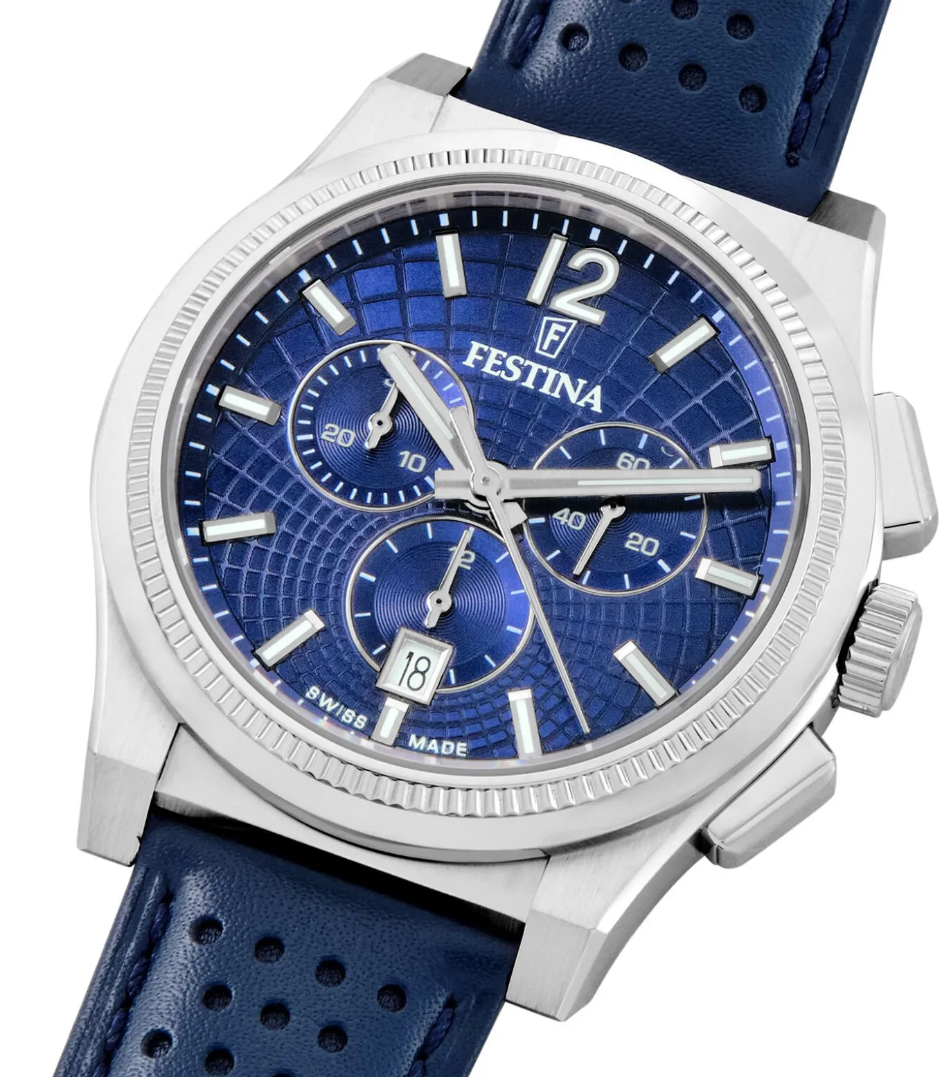 Chronograaf Rivé Swiss Made Blue