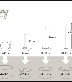 Cilinder Lampenkap Chelsea - Zilver - Ø35x30cm