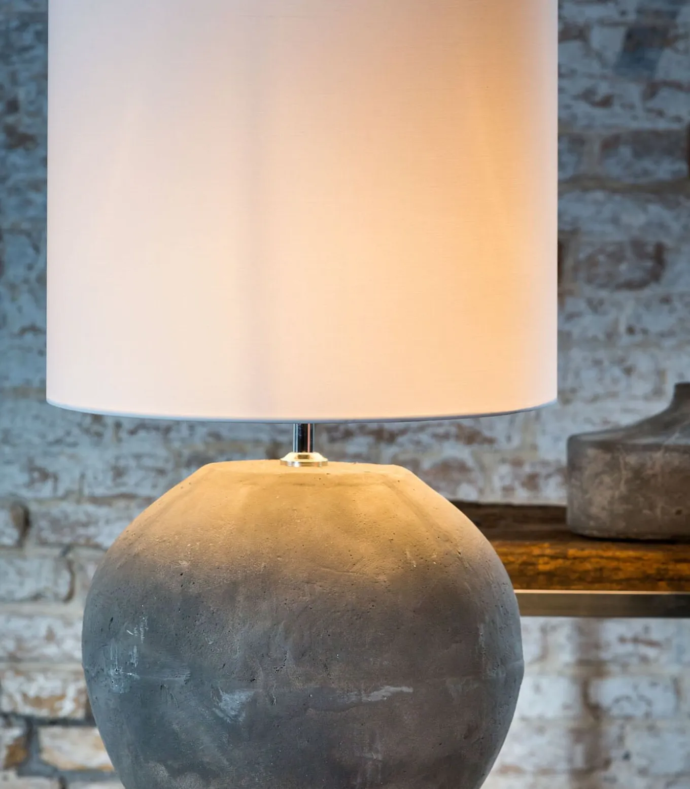 Cilinder lampenkap Polycotton - Wit - Ø50x38cm