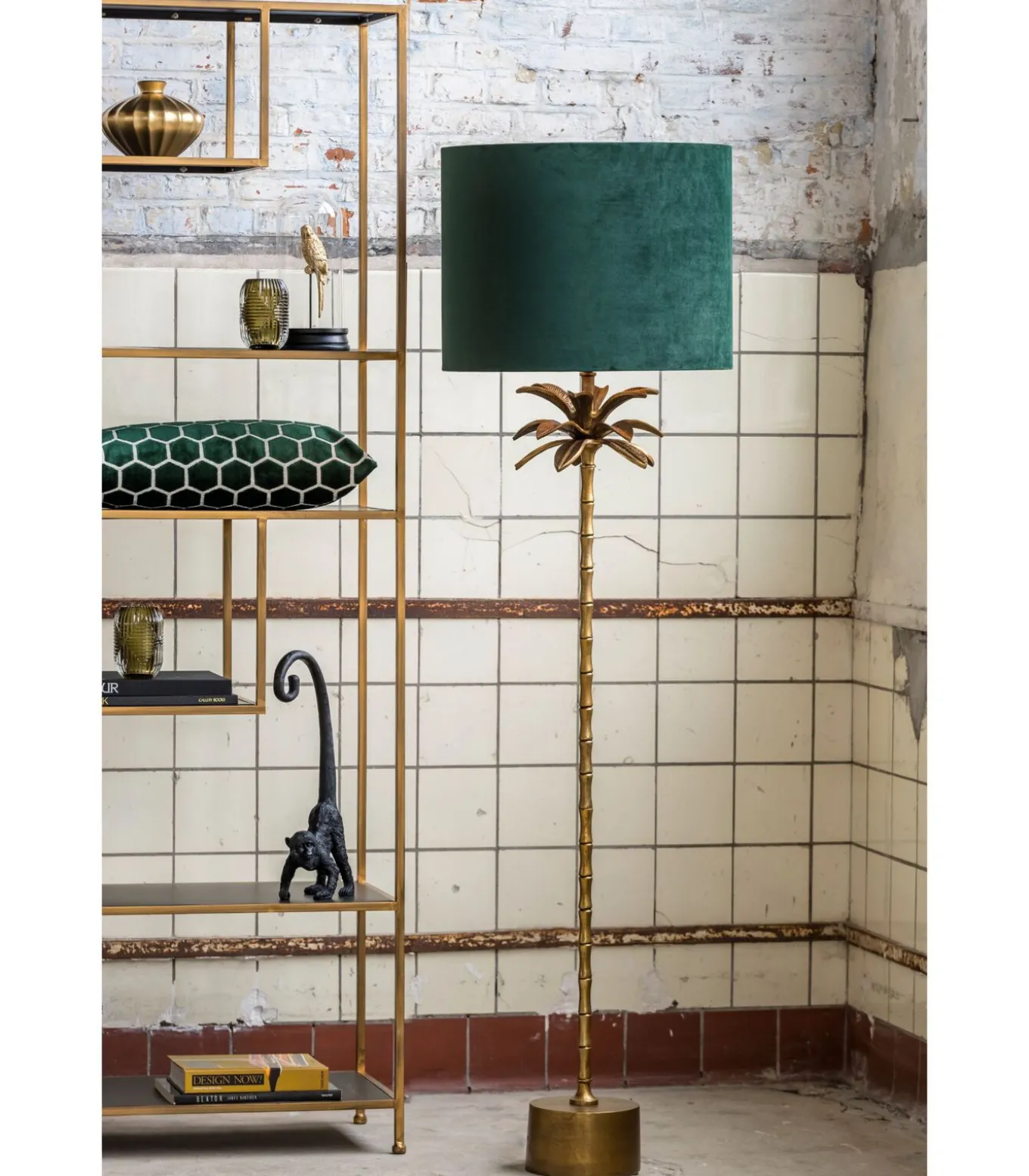 Cilinder Lampenkap Velours - Dutch Green - Ø40x30cm