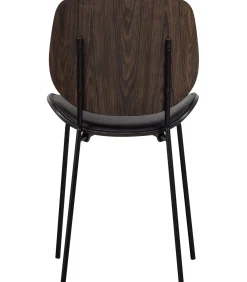 Classic Eetkamerstoelen - Hout - Zwart/Walnoot - Set van 6