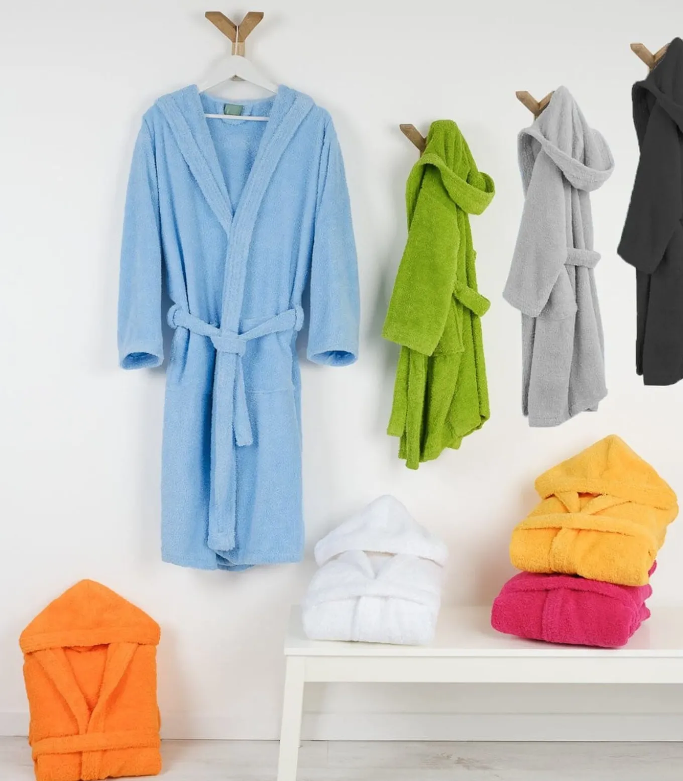 Cocoon katoenen badstof kinderbadjas met capuchon