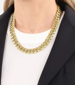 Collier voor dames, roestvrij staal, zirkonia