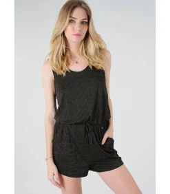 Combinaison short à rayures