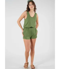 Combinaison short à rayures