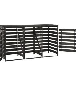 Containerberging driedubbel 210x75x121 cm geverfd grenenhout