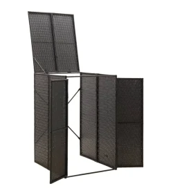 Containerberging enkel 70x80x117 cm poly rattan zwart