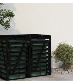 Containerberging verlengstuk massief grenenhout zwart