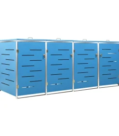 Containerberging vierdubbel 276,5x77,5x112,5 cm roestvrij staal