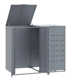 Containerberging voor 2 containers 138x79x117 cm staal grijs
