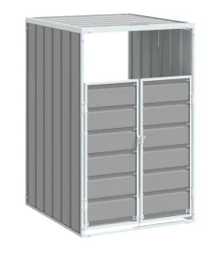 Containerberging voor 1 container 72x81x115 cm staal grijs