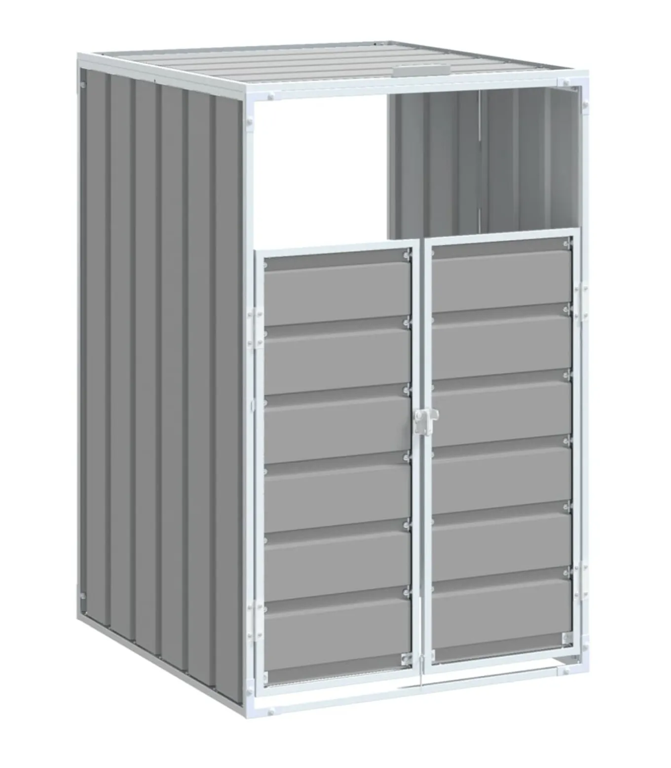Containerberging voor 1 container 72x81x115 cm staal grijs