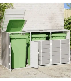 Containerberging voor 3 containers 216x81x115 cm staal grijs