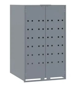 Containerberging voor 3 containers 207x79x117 cm staal grijs