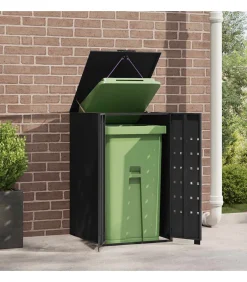 Containerberging voor 1 container 69x79x117 cm staal zwart