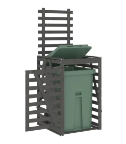 Containerberging 84x90x128,5 cm massief grenenhout grijs