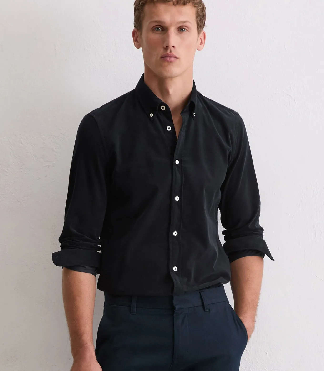 Corduroy overhemd in de vorm van