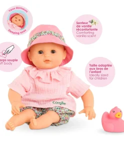 Corolle badpop Coralie met badeend - babypop voor in bad, 30cm