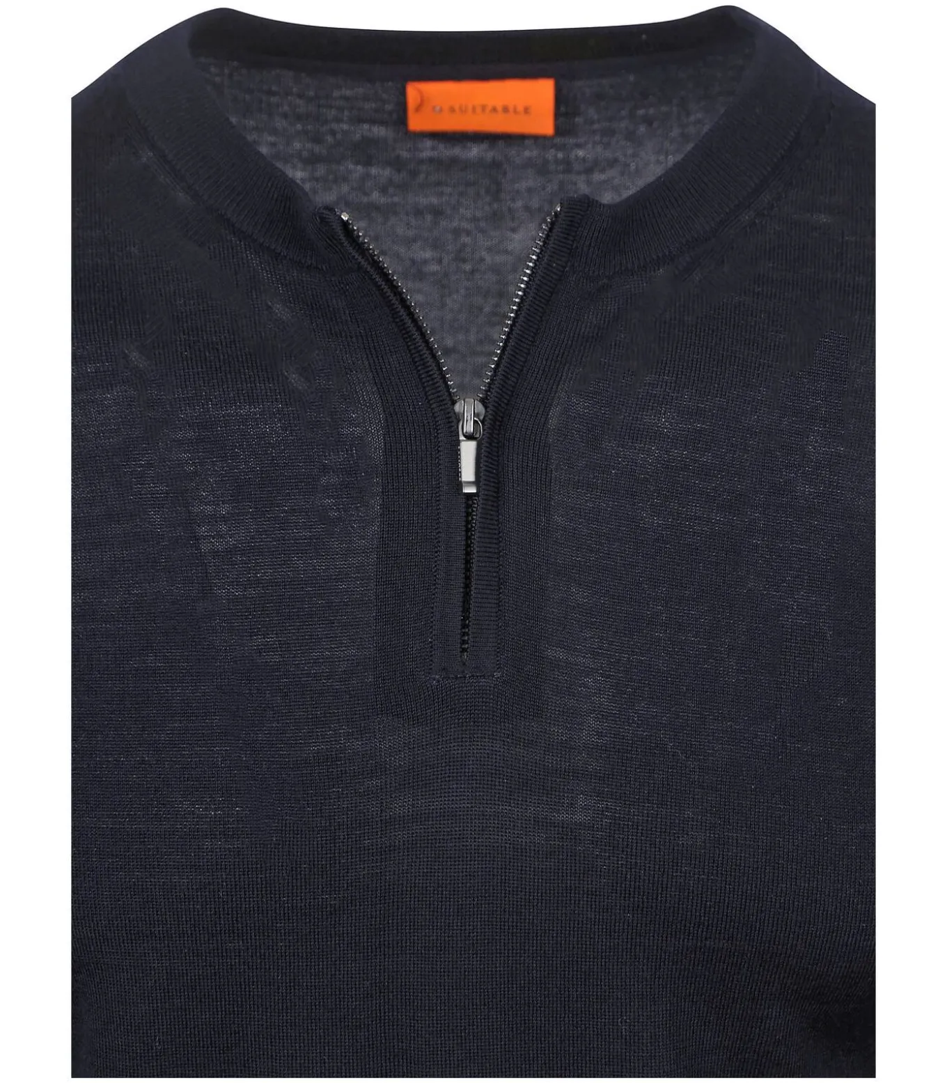 Crew Zip Merino Navy