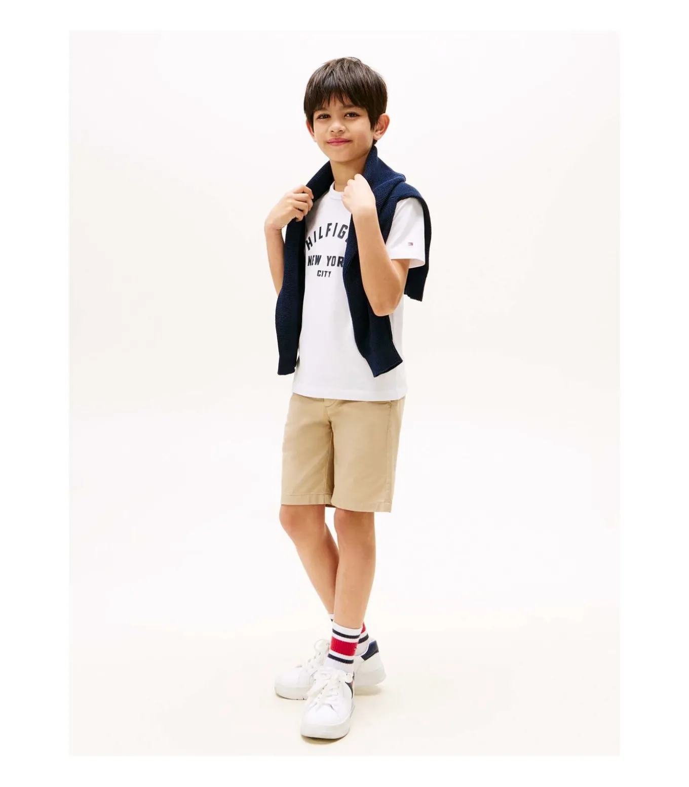 Curved Hilfiger Graphic Tee Ss