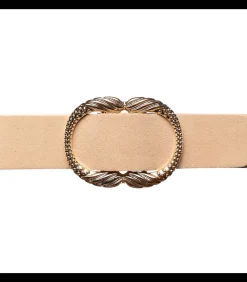 Damesriem Beige 4 cm