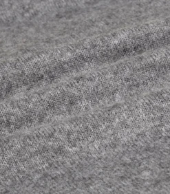 Dames-T-shirt met vierkante hals Heather grijs