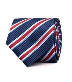 Das zijde regimental rood blauw