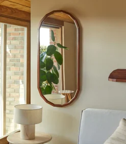 Decoratieve spiegel in massief palissanderhout 120x56 cm Jade