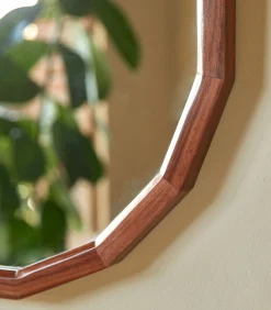 Decoratieve spiegel in massief palissanderhout 80x70 cm Jade