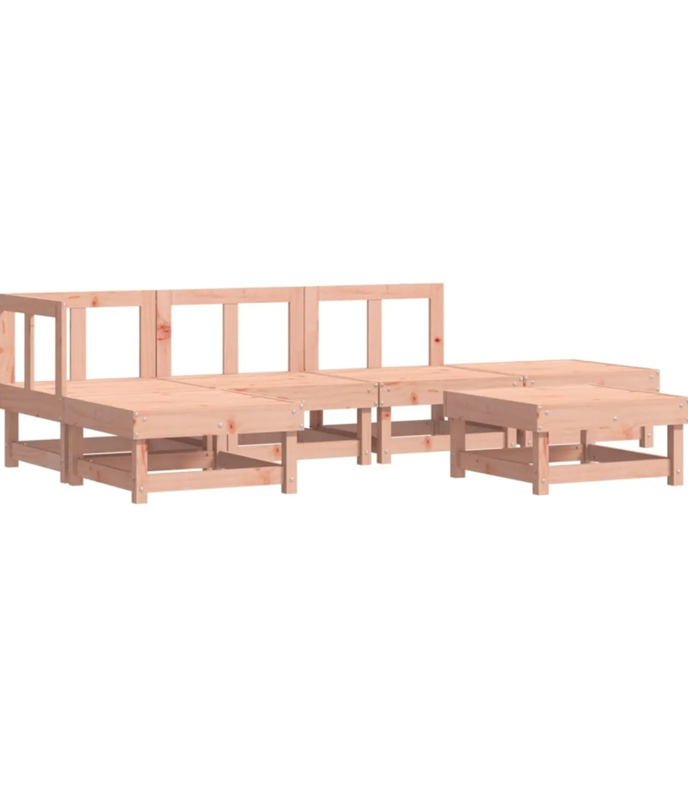 6-delige Loungeset massief douglashout