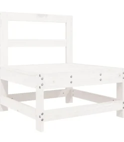 10-delige Loungeset massief grenenhout wit