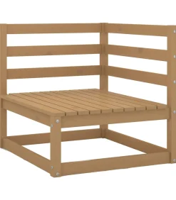 5-delige Loungeset massief grenenhout honingbruin