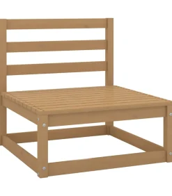 8-delige Loungeset massief grenenhout honingbruin