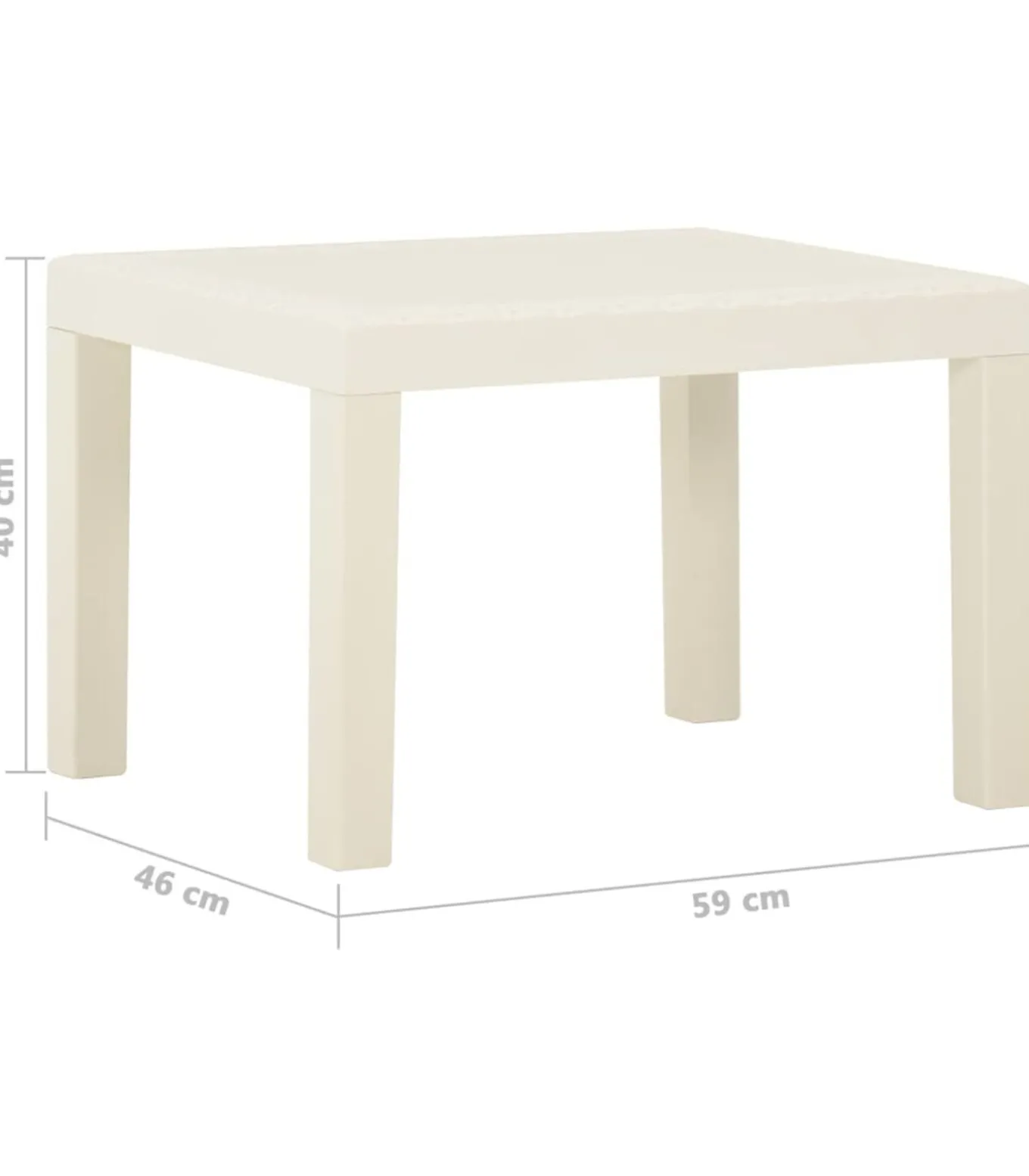 3-delige Loungeset met kussens kunststof wit