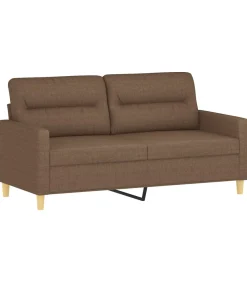 3-delige Loungeset met kussens stof bruin