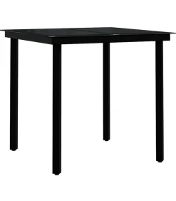 5-delige Tuinset grijs en zwart